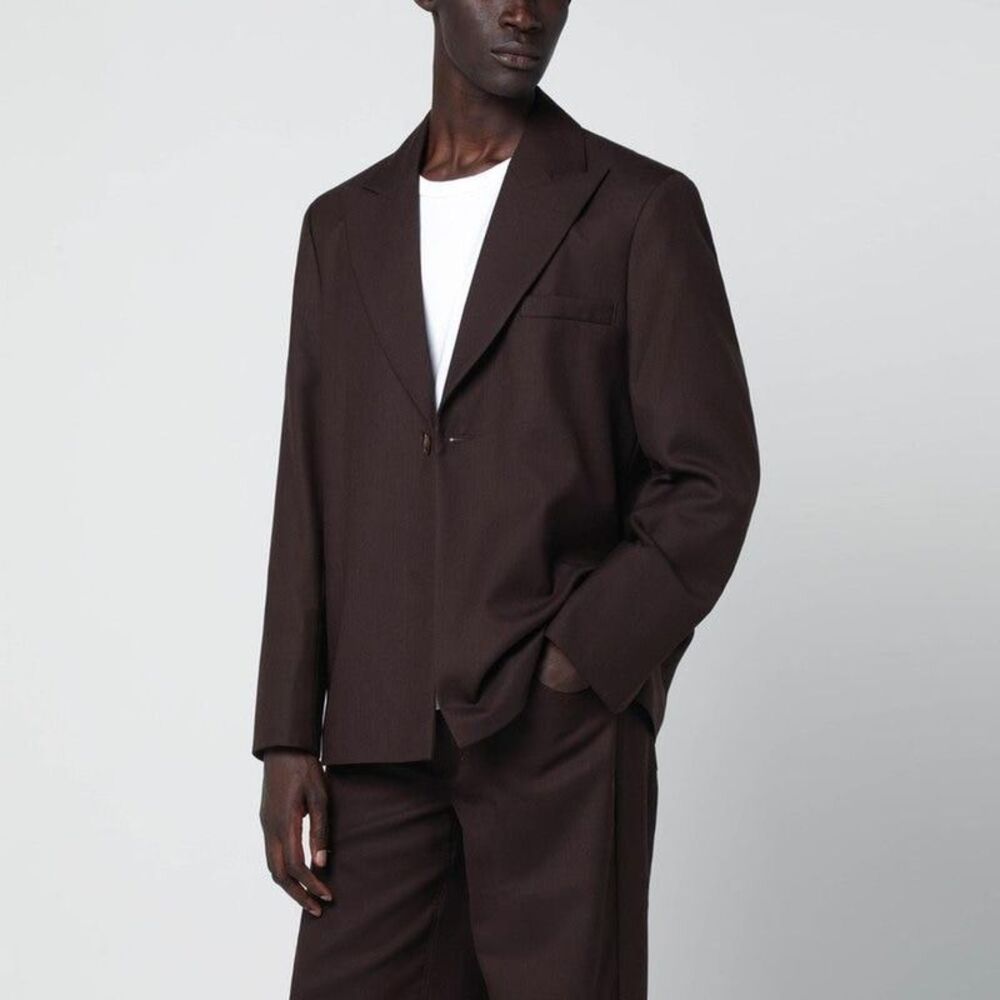 SEFR Men's Single-Breasted Tailored Blazer Men BROWN Outerwear
